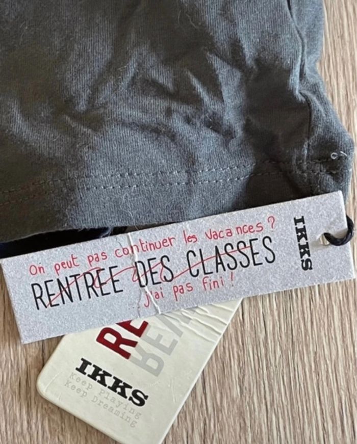 Tee shirt reversible ikks taille 8 ans neuf avec étiquettes - photo numéro 3