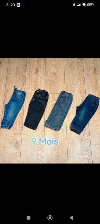 Lot de pantalons taille 9 mois