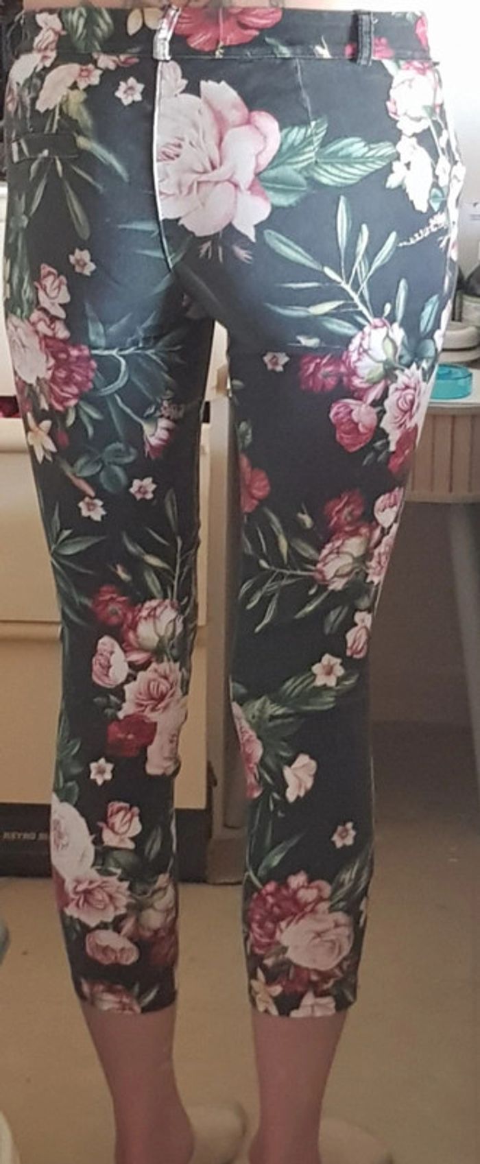 Pantalon été fleuri taille s - photo numéro 3