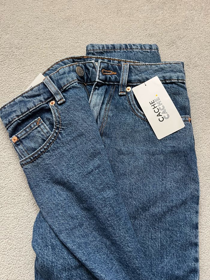 Jean mom taille haute Cache Cache, taille 36, neuf - photo numéro 3
