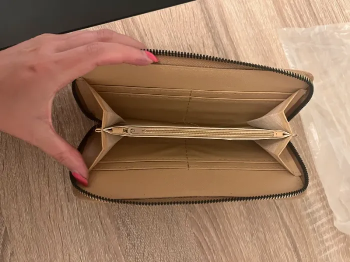 Porte-feuille neuf beige foncé - photo numéro 4