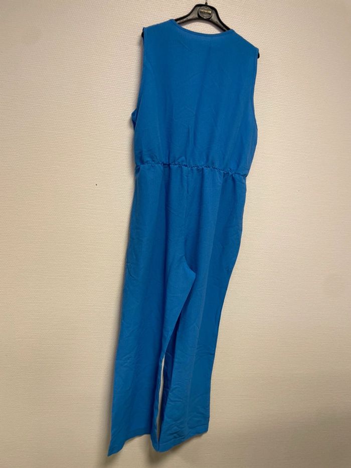 combi pantalon bleu taille xxl neuve ceinturé - photo numéro 5