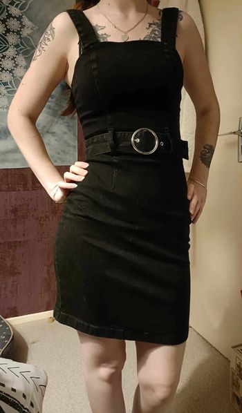 Robe en jean noir