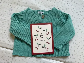 Gilet La redoute vert 6 mois