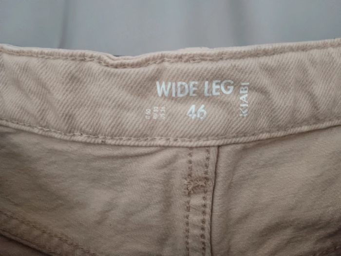 Chic & Confort : Pantalon Wide Leg Beige Taille 46 - photo numéro 2