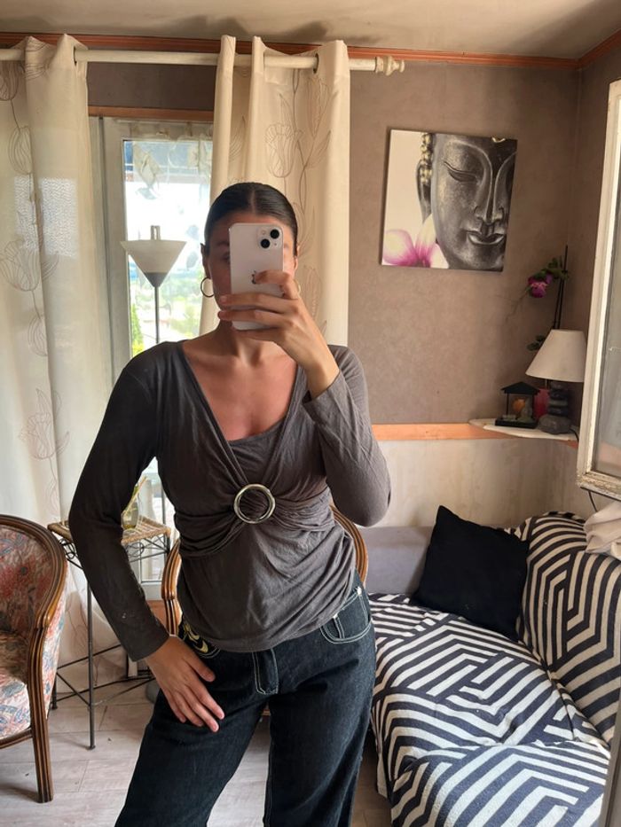 Top halter neck siren office core à boucles y2k 2000yer - photo numéro 3