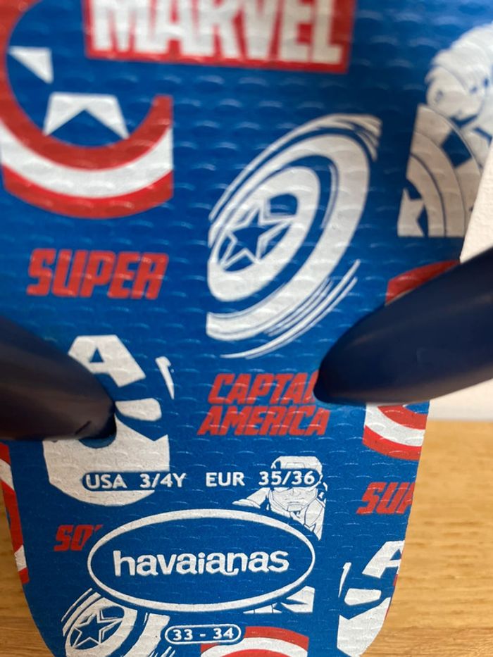 Tongs havaianas enfant Marvel Captain America - photo numéro 2