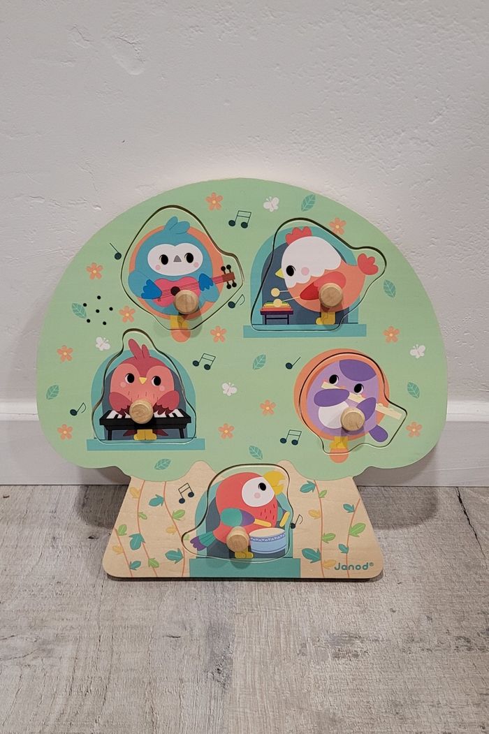Puzzle musical en bois les oiseaux musiciens