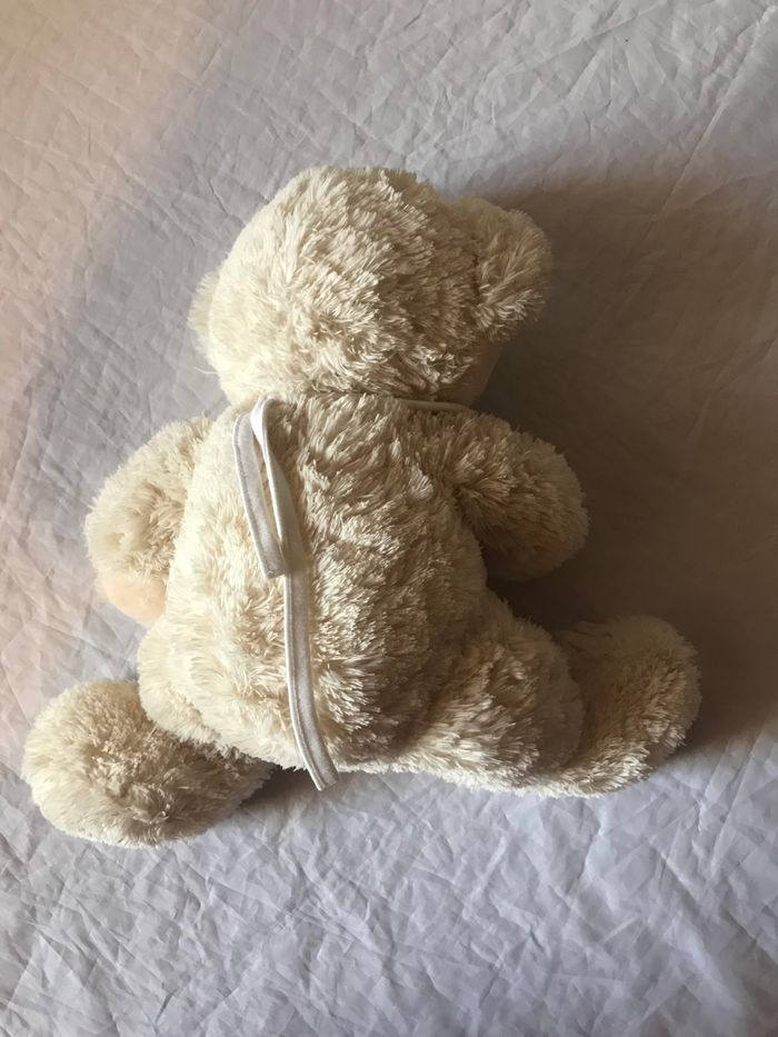 Gros Ourson Beige Bavette Jaune Ecriture I Love Mummy Petit Cœur Rouge Peluche Petits Enfants Bébés - photo numéro 7
