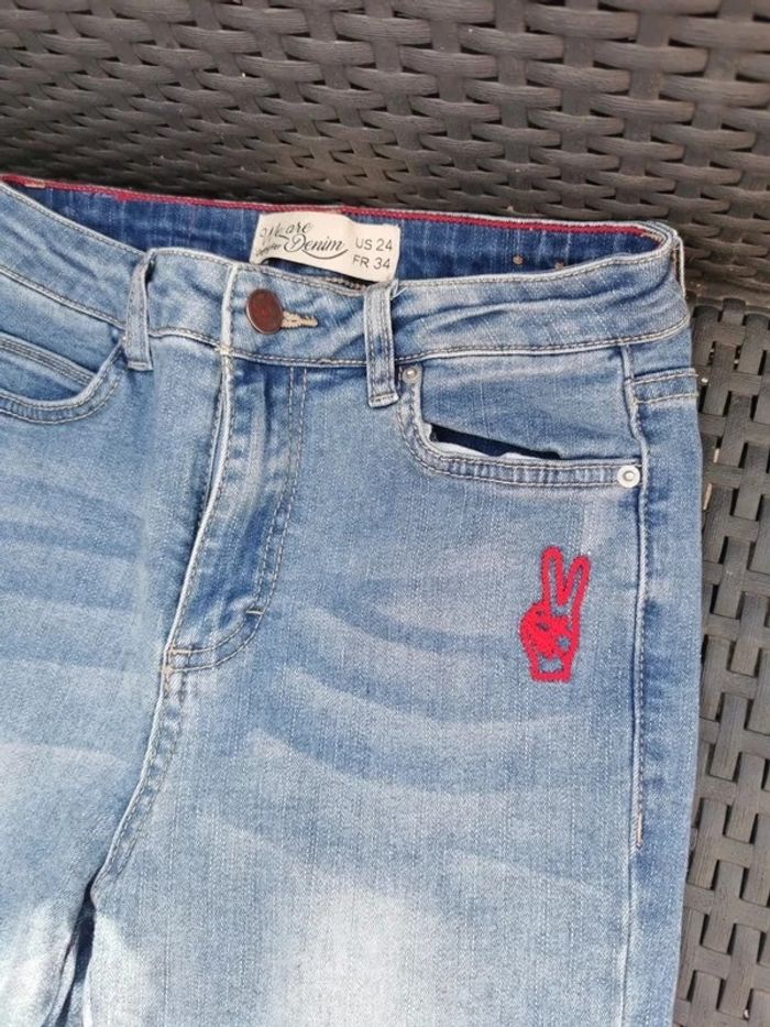 Jean taille haute Jennifer taille 34 neuf - photo numéro 2