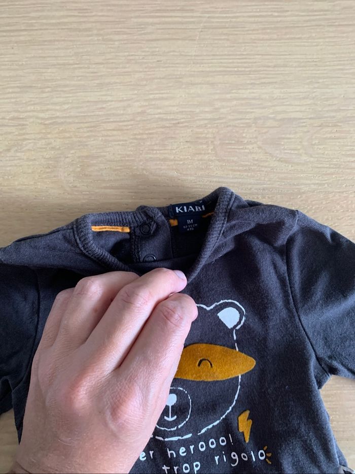 T-shirt manches longues 1 mois - photo numéro 2