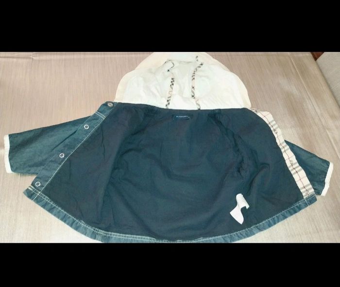 Veste / trench / blouson en jean Neuf by Burberry mixte 12 mois - photo numéro 4