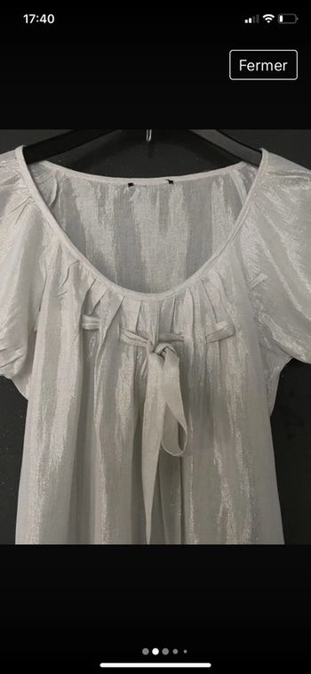 Top argenté galon à nouer