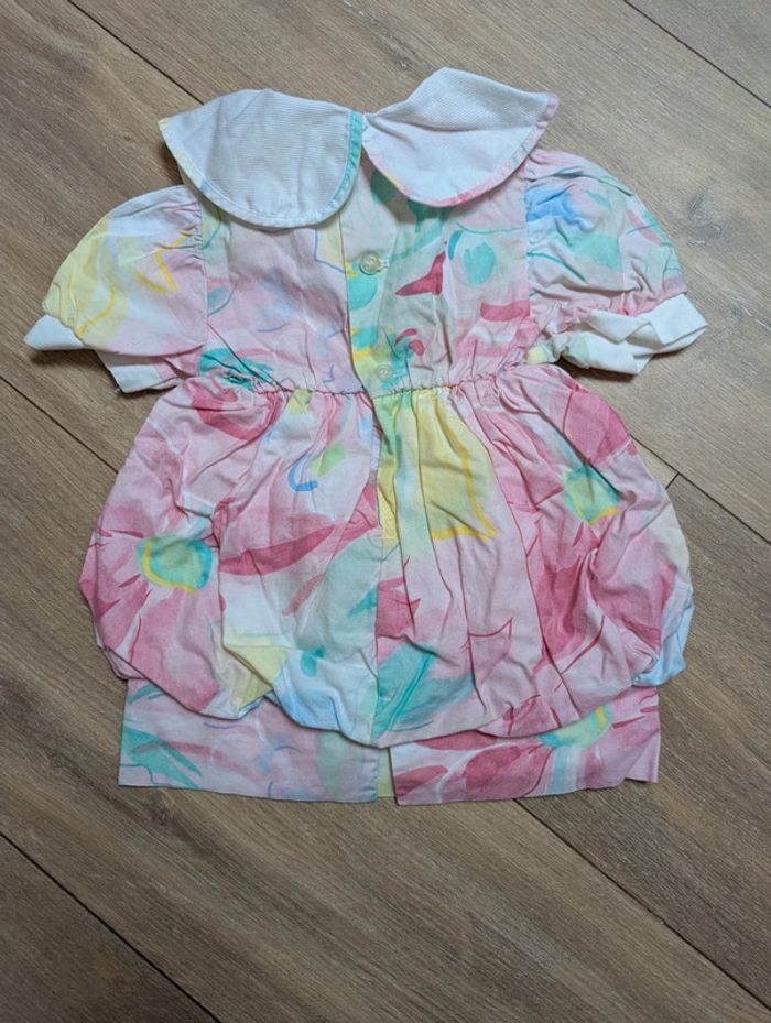 Superbe robe vintage multicolore 6 mois - photo numéro 3