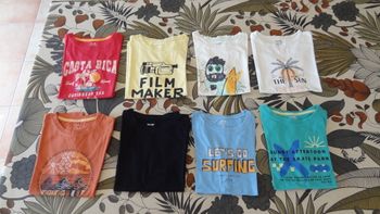 Lot 8 T-shirts garçon 8 ans Kiabi
