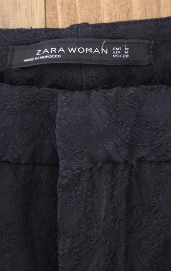 ZARA WOMAN – Pantalon Noir Jacquard Chic – T.M – Élégant & Intemporel
