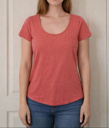 Tee-shirt uni corail femme tex taille M/38