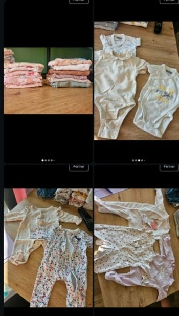 Lot vêtements bébé 1 mois 