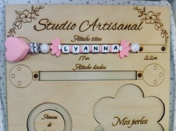 Attache tétine personnalisée fait 