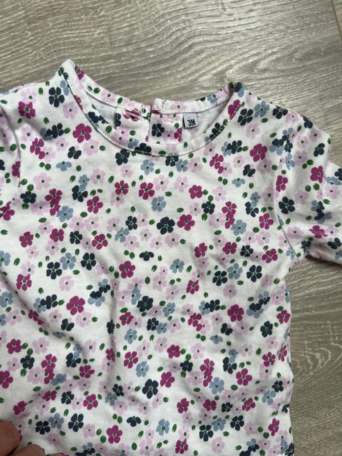 Ensemble robe tablier violet 3 mois - photo numéro 4