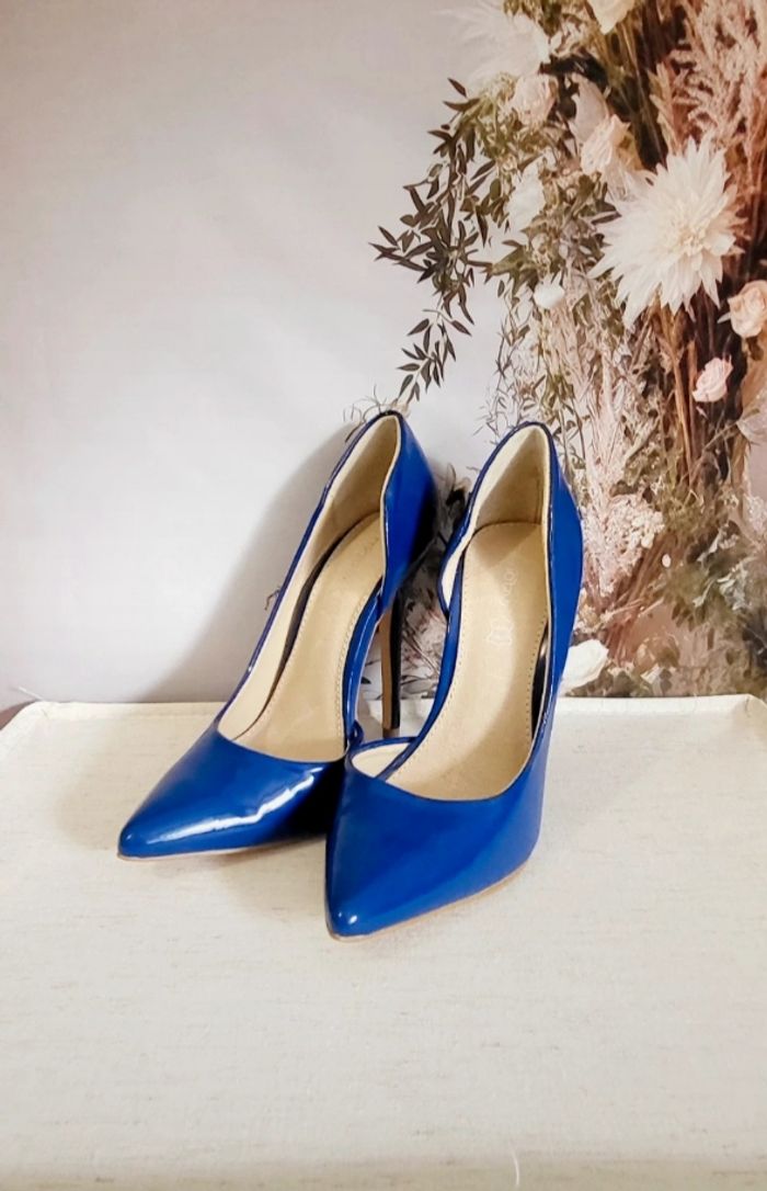 Escarpins bleu électrique vernis – Marque Motivi