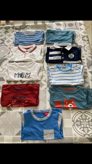 Lot 9 tee shirts 6mois