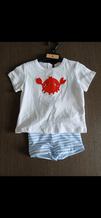Ensemble tee-shirt short de bain garçon tex baby 67 cm 6 mois