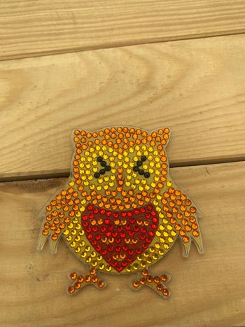 Magnet hibou 🦉 en Diamond painting