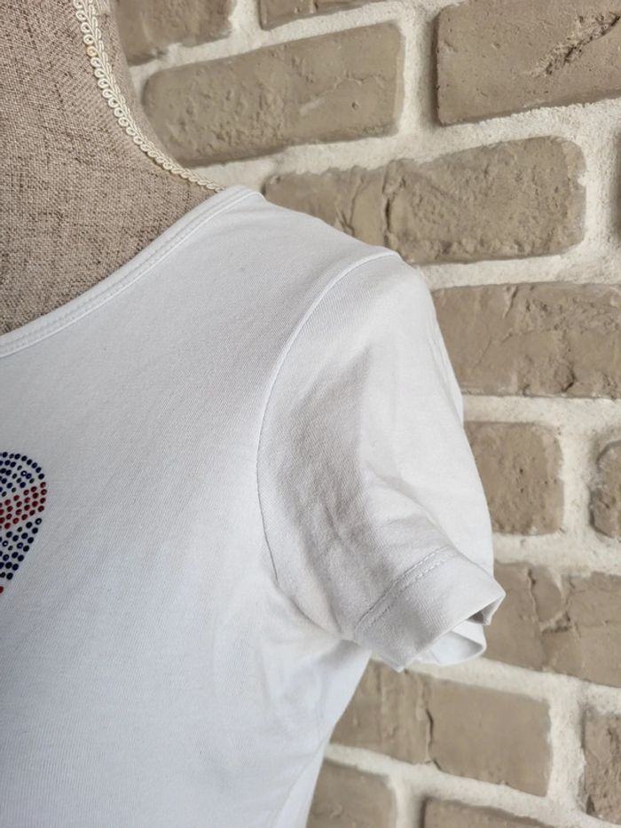 T-shirt blanc I 🩷 Pepe Jeans en strass - Vintage Y2K - photo numéro 4