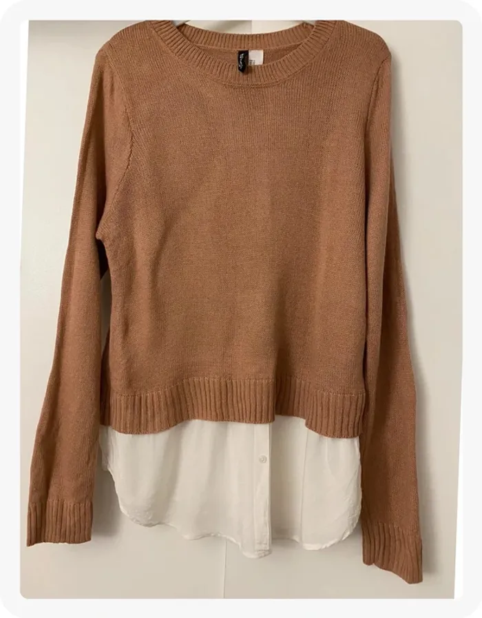 Pull chemise vieux rose H&M