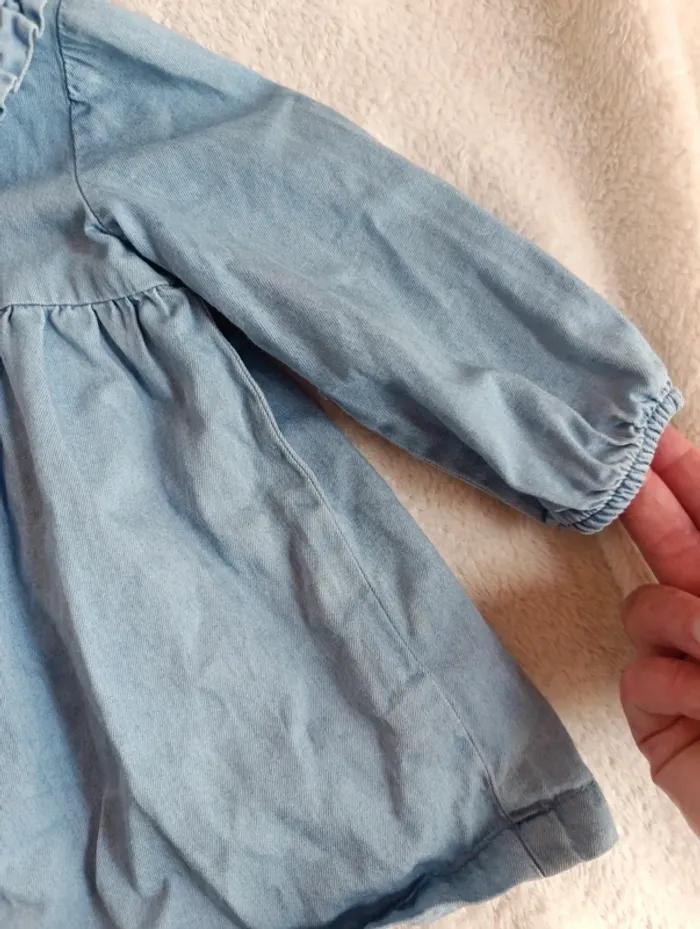 Robe chemise imitation jean , Kiabi 6 mois - photo numéro 4