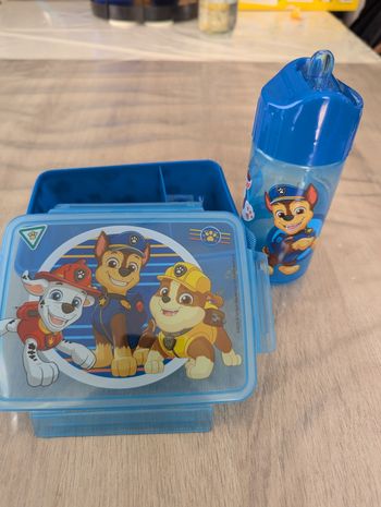 Boite a goûter et gourde paw patrol