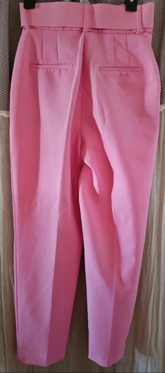 Pantalon rose Zara Taille S Neuf - photo numéro 4