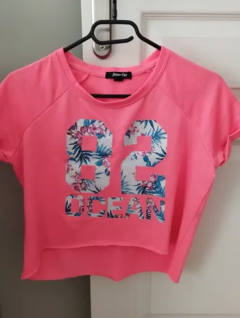 Tee shirt court rose jennyfer S