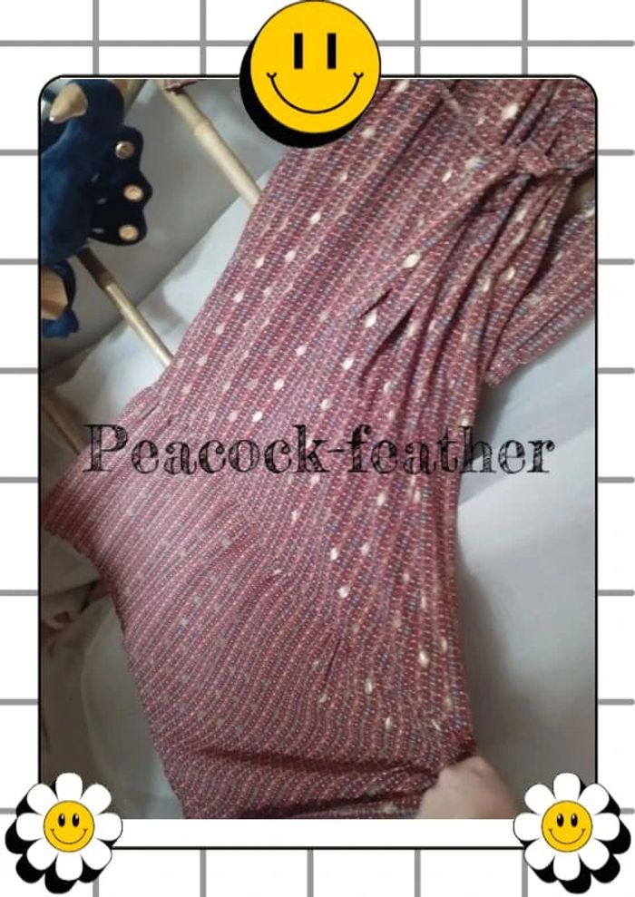 Robe longue TU marron terracotta / dorée - photo numéro 5