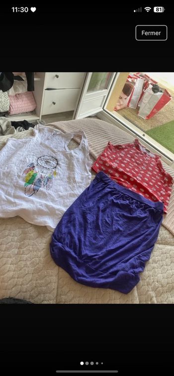 Lot de trois tops taille xs