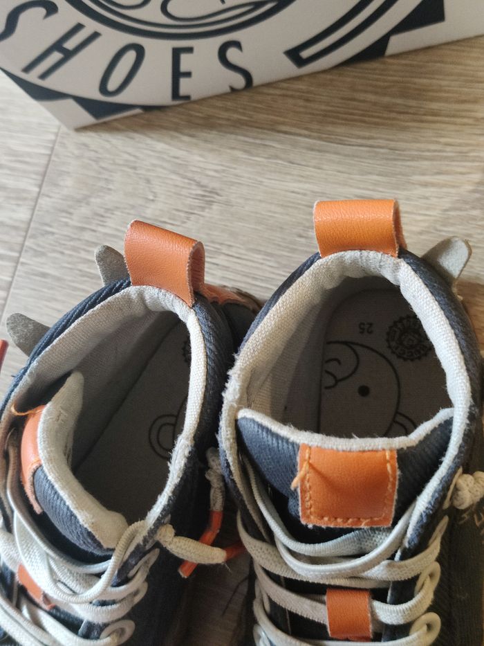 Baskets chaussures montantes à lacets élastiques Buggy marine Taille 25 - photo numéro 9