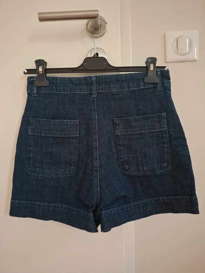 Short en jean taille haute Des Petits Hauts - Modèle Lucine - Neuf - Taille 1 (36) - photo numéro 3