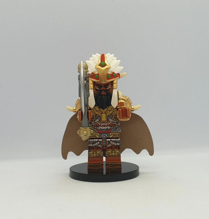 🏯 Figurine Courage des Trois Royaumes - Meng Huo - (Style Lego) 🏯