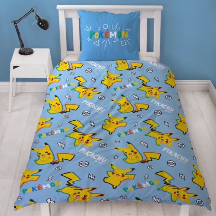 Housse de couette + Taie Pikachu - Pokémon - NEUF - photo numéro 2