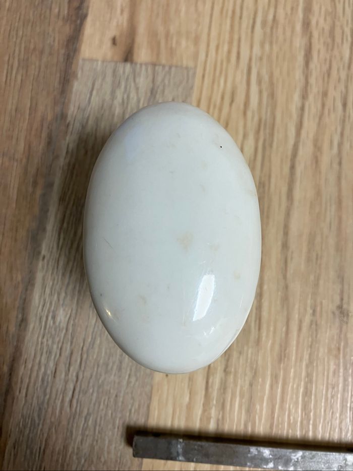 Ancienne poignée de porte en céramique blanche - photo numéro 6