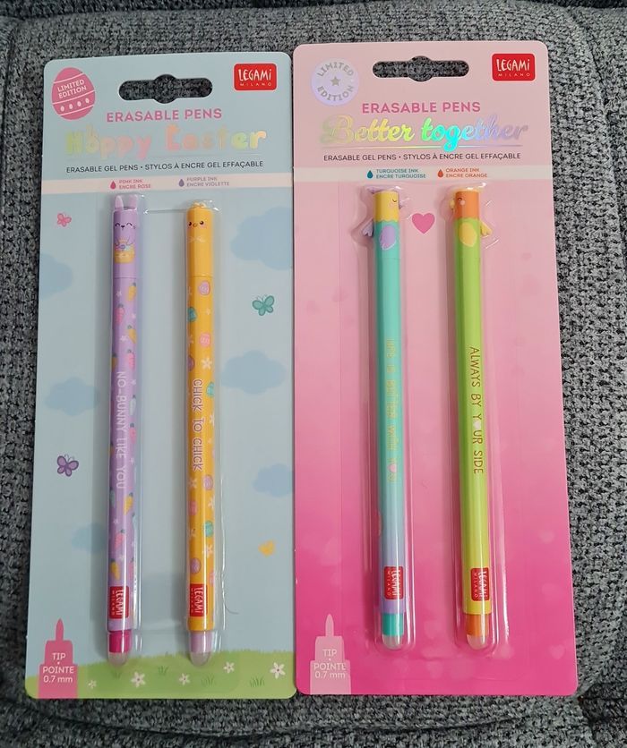 Legami Saint Valentin 2026 Oiseaux Inséparables Amoureux + Pâques 2025 Lapin Poussin = 2 Sets Neufs