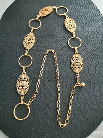 Ceinture Métal femme ovales dorés