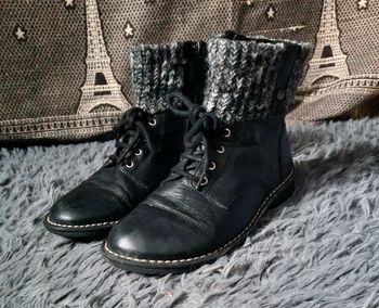 Bottines noir en cuir 39