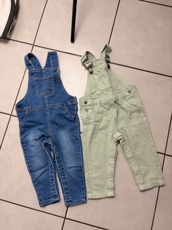 Lot de 2 salopettes bébé 18 mois
