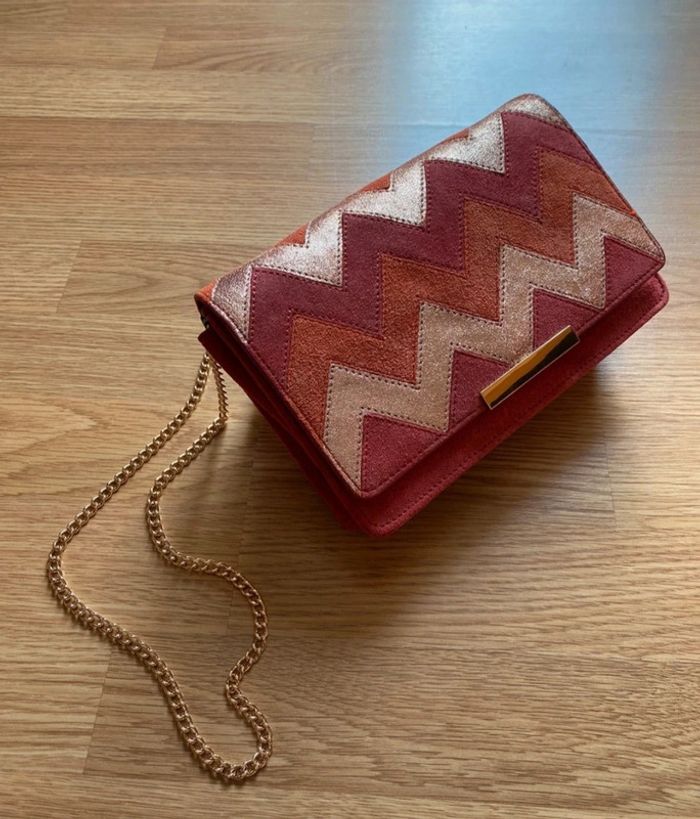 Sac épaule cuir neuf nafnaf - photo numéro 2