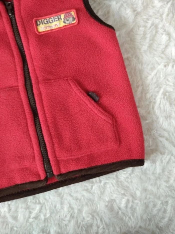 Veste gilet zippé sans manche avec capuche Garçon 6 mois Chien Digger company - photo numéro 5