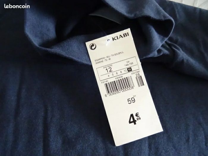 Sous pull manches longues Neuf 12 ans - photo numéro 2