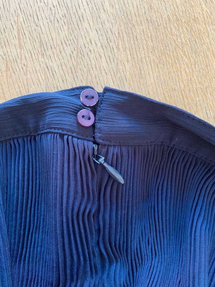 Jupe plissée fleurie bleu marine Comptoir des Cotonniers taille 42 - photo numéro 9
