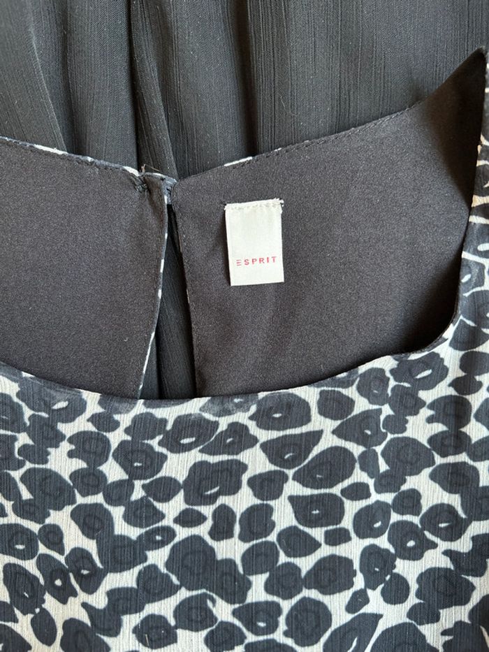 Neuve: robe noir et beige/blanc Esprit taille 10/12 ans - photo numéro 4